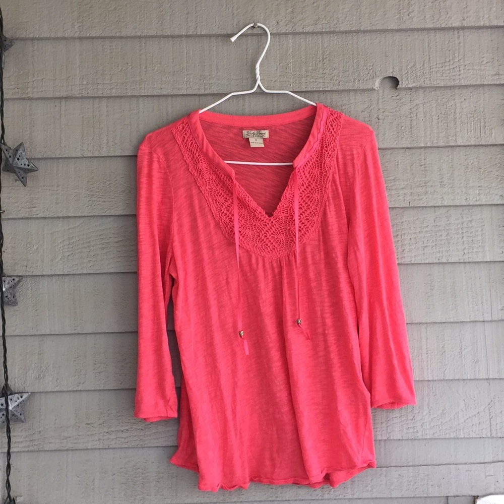 Lucky salmon blouse